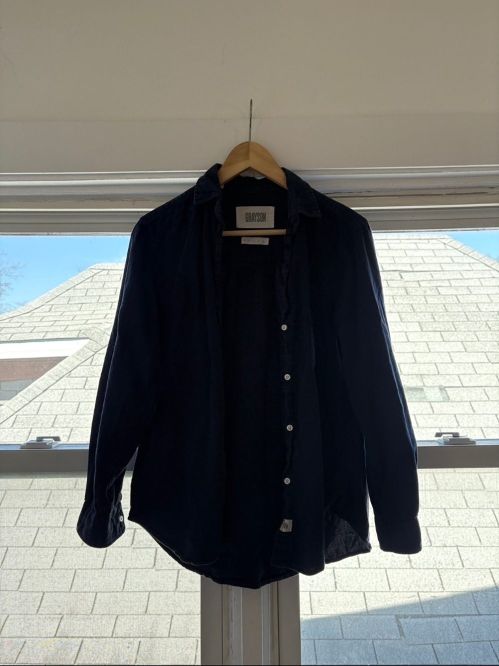 Grayson Button-Up Shirt in Deep Navy